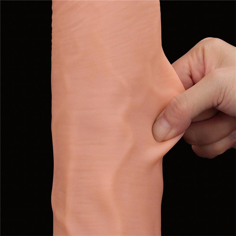 LOVETOY - DILDO DUAL LAYER SLIDING SKIN 14