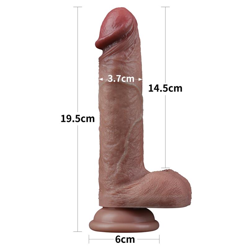 LOVETOY - 7 DUAL LAYERED SILICONE COCK FLESH