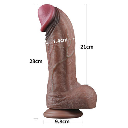 LOVETOY - DILDO DUAL LAYERED SILICONE XXL 11