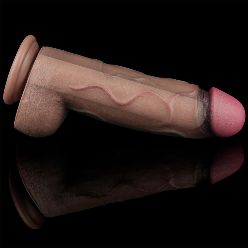 LOVETOY - DILDO DUAL LAYERED SILICONE XXL 12