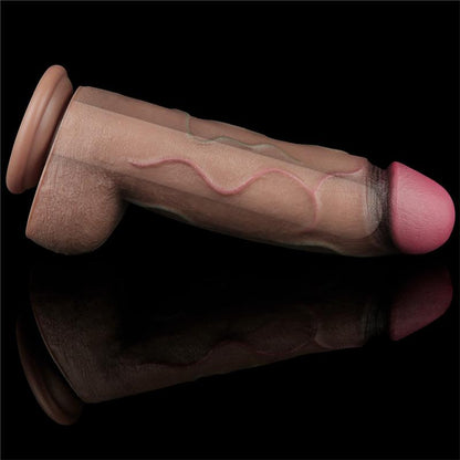 LOVETOY - DILDO DUAL LAYERED SILICONE XXL 12