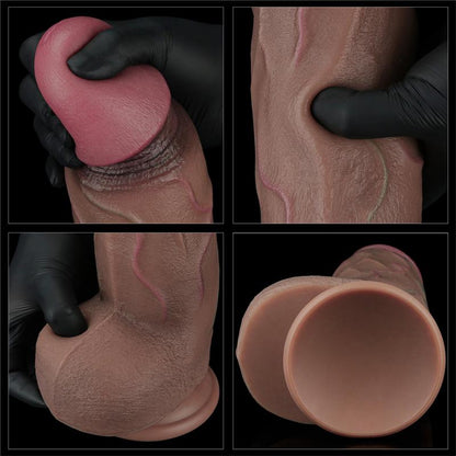 LOVETOY - DILDO DUAL LAYERED SILICONE XXL 12