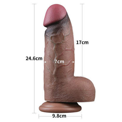 LOVETOY - DILDO DUAL LAYERED SILICONE XXL 9.5