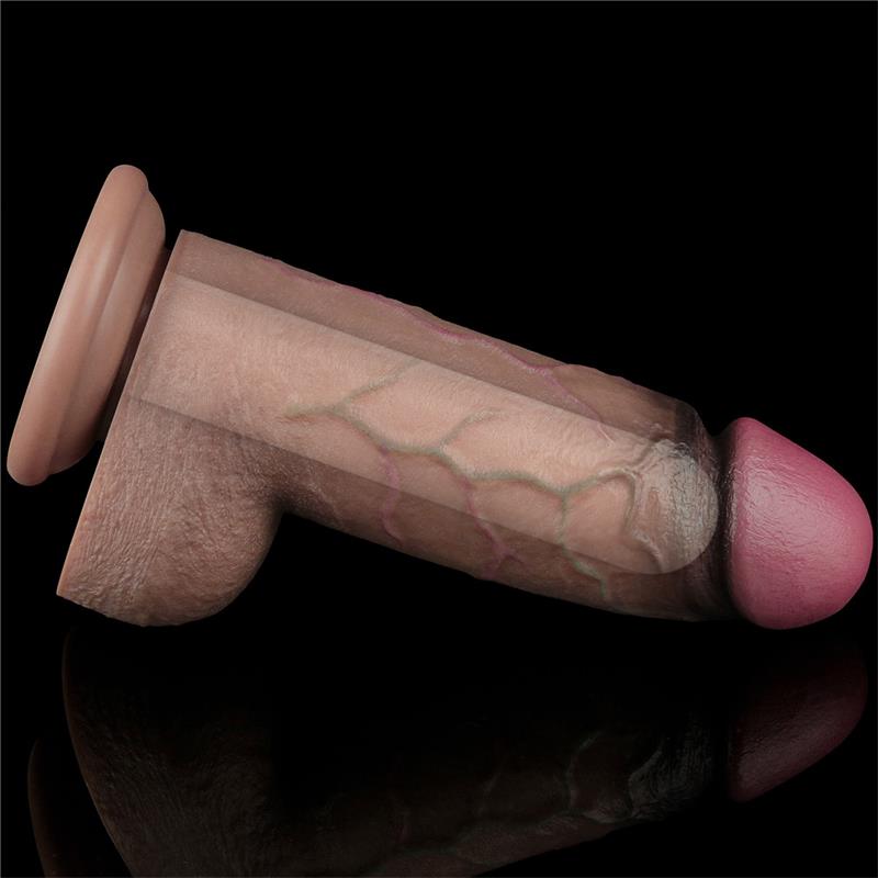 LOVETOY - DILDO DUAL LAYERED SILICONE XXL 9.5