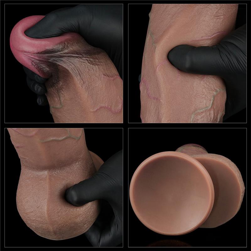 LOVETOY - DILDO DUAL LAYERED SILICONE XXL 9.5
