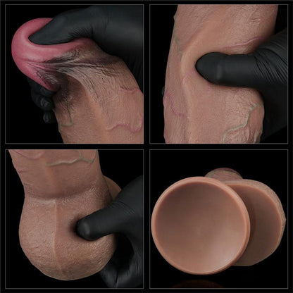 LOVETOY - DILDO DUAL LAYERED SILICONE XXL 9.5