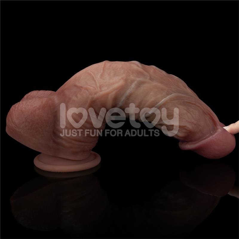 LOVETOY - DILDO DUAL LAYERED XXL 10.5 BLACK