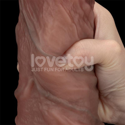 LOVETOY - DILDO DUAL LAYERED XXL 10.5 BLACK