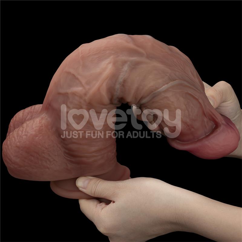 LOVETOY - DILDO DUAL LAYERED XXL 10.5 BLACK