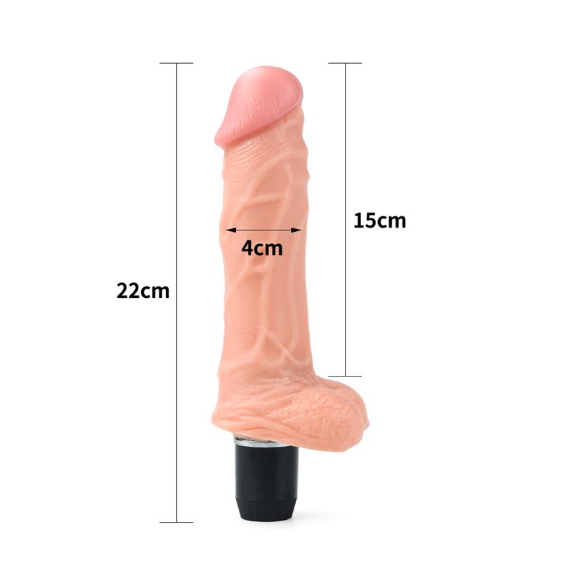 LOVETOY - DILDO FLEXI 9 WITH VIBRATION FLESH