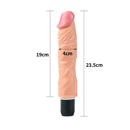 LOVETOY - DILDO FLEXI 9.5 WITH VIBRATION FLESH