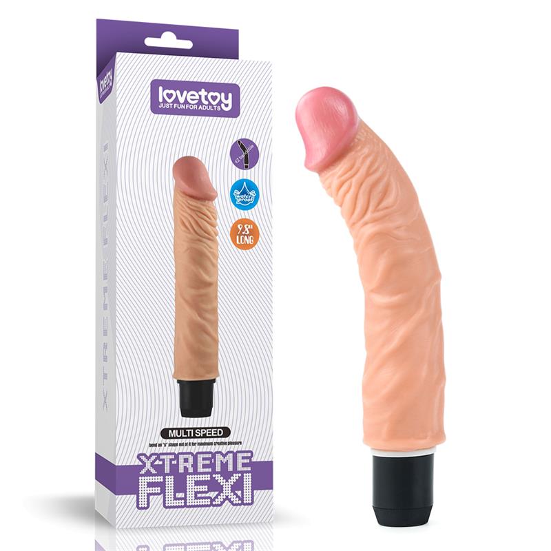 LOVETOY - DILDO FLEXI 9.5 WITH VIBRATION FLESH