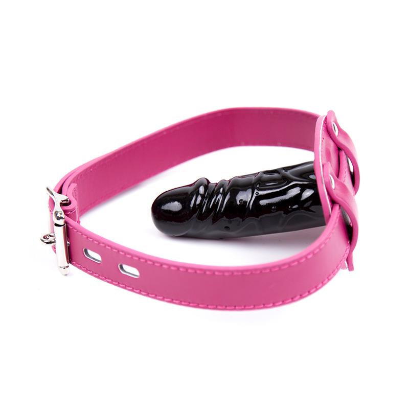 LATETOBED BDSM LINE - DILDO GAG BALL ADJUSTABLE 46-58 CM - DILDO: 10 CM