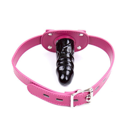 LATETOBED BDSM LINE - DILDO GAG BALL ADJUSTABLE 46-58 CM - DILDO: 10 CM
