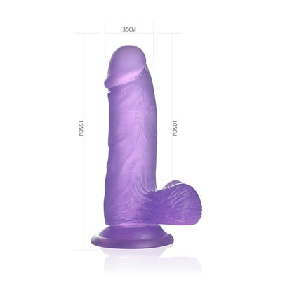 LOVETOY - DILDO JELLY STUDS 6 PURPLE