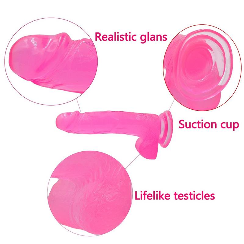 LOVETOY - DILDO JELLY STUDS 8 PINK