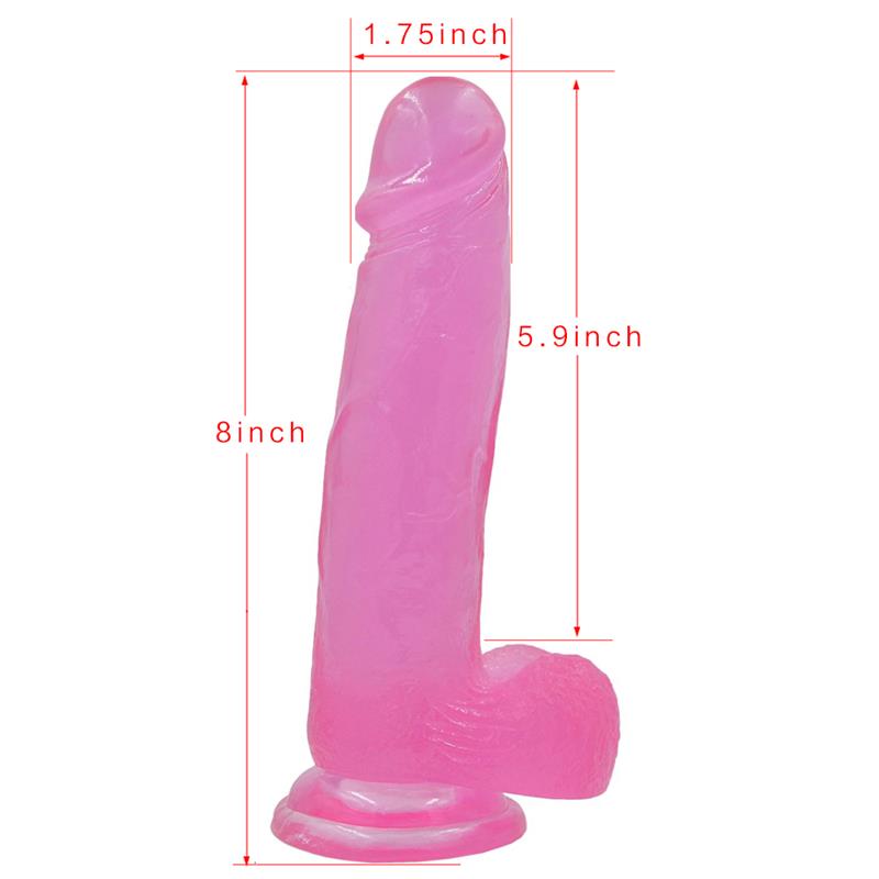 LOVETOY - DILDO JELLY STUDS 8 PINK