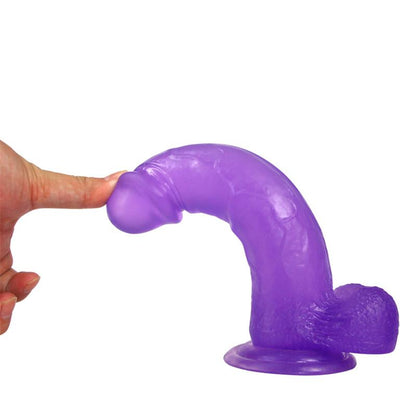 LOVETOY - DILDO JELLY STUDS 8 PURPLE