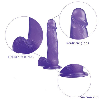 LOVETOY - DILDO JELLY STUDS 8 PURPLE