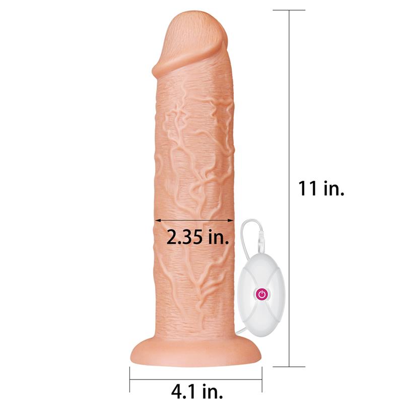 LOVETOY - DILDO KING 11 WITH VIBRATION FLESH