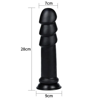 LOVETOY - DILDO KING SIZED ANAL RIPPLES 11.25 BLACK