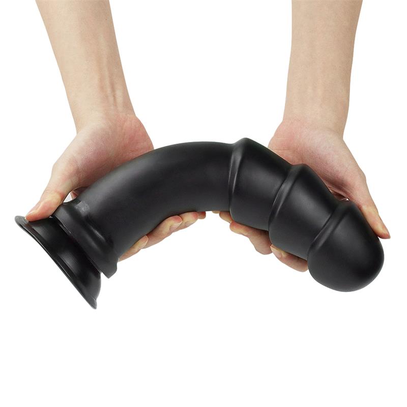 LOVETOY - DILDO KING SIZED ANAL RIPPLES 11.25 BLACK