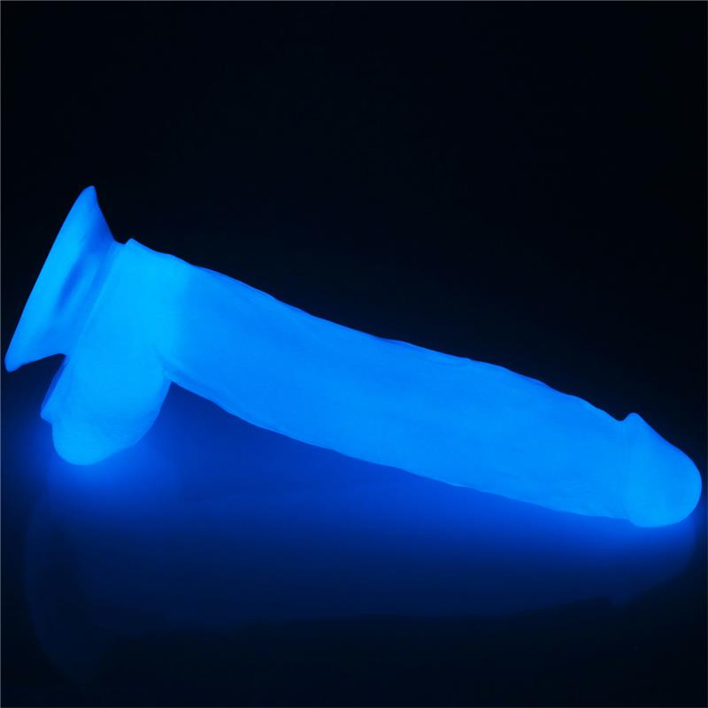 LOVETOY - DILDO LUMINO 10 BLUE LIGHT