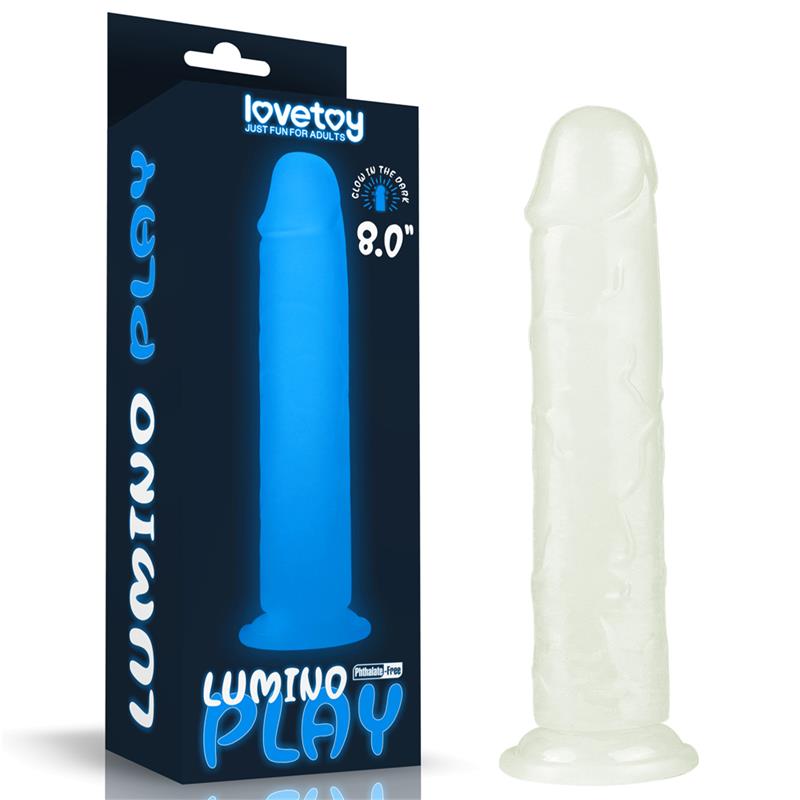 LOVETOY - DILDO LUMINO 8 BLUE LIGHT