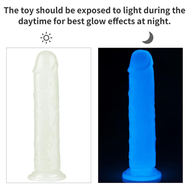 LOVETOY - DILDO LUMINO 8 BLUE LIGHT