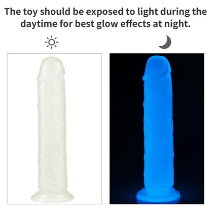 LOVETOY - DILDO LUMINO 8 BLUE LIGHT