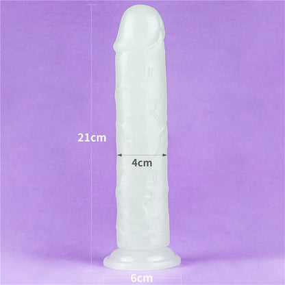 LOVETOY - DILDO LUMINO 8 BLUE LIGHT