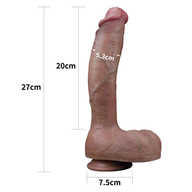 LOVETOY - DILDO NATURE 10.5 DUAL LAYER