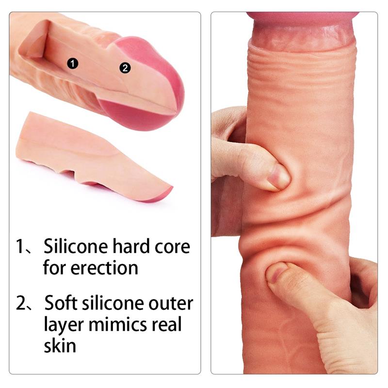LOVETOY - DILDO NATURE 12 DUAL LAYER FLESH
