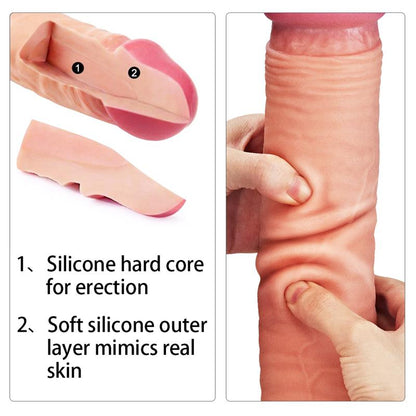 LOVETOY - DILDO NATURE 12 DUAL LAYER FLESH
