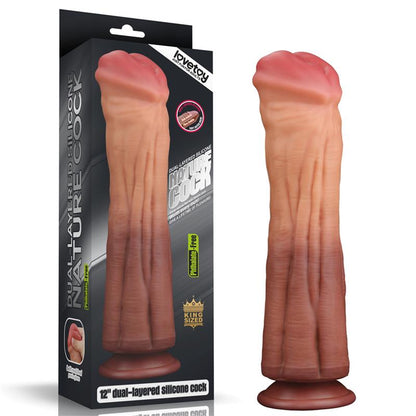 LOVETOY - DILDO NATURE 12 DUAL LAYER