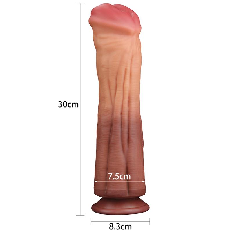 LOVETOY - DILDO NATURE 12 DUAL LAYER