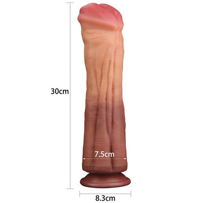 LOVETOY - DILDO NATURE 12 DUAL LAYER