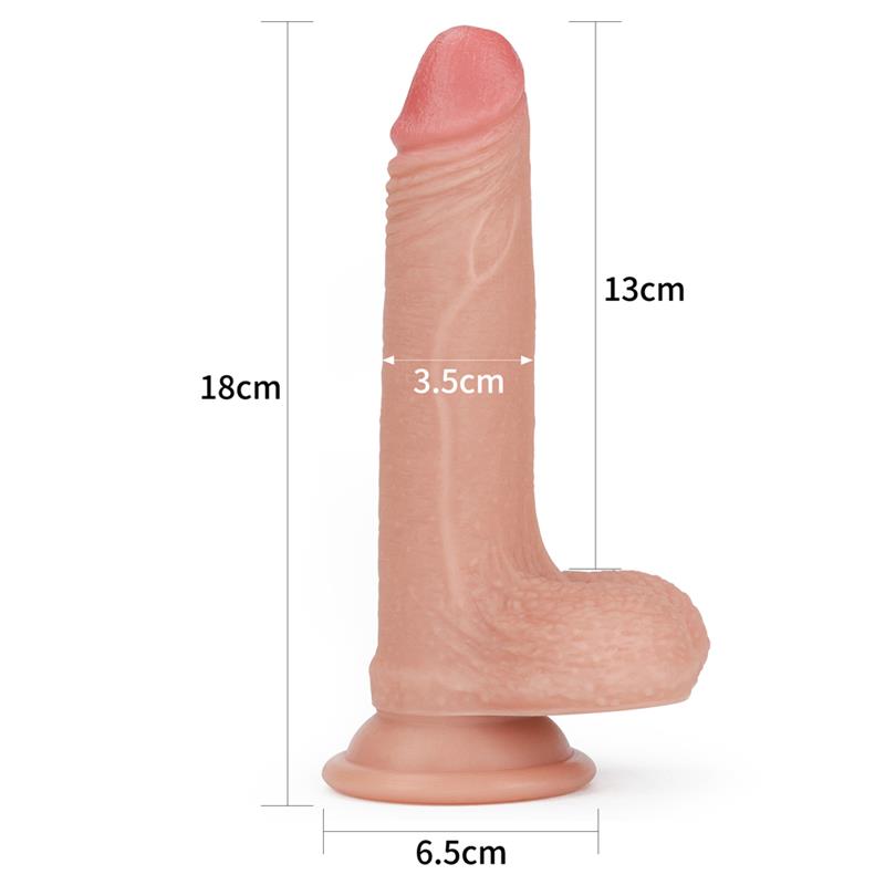 LOVETOY - DILDO NATURE 7 LIQUID SILICONE FLESH