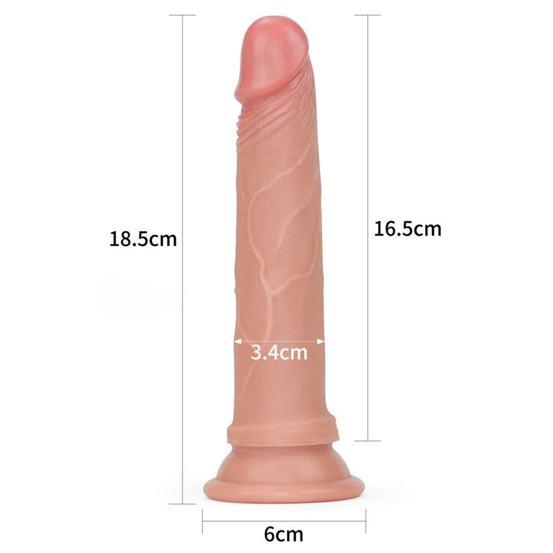 LOVETOY - DILDO NATURE 7 LIQUID SILICONE FLESH