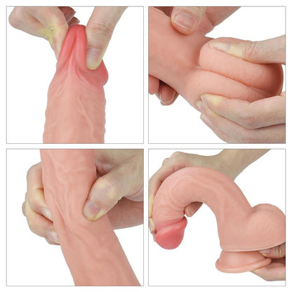 LOVETOY - DILDO NATURE 8 LIQUID SILICONE FLESH