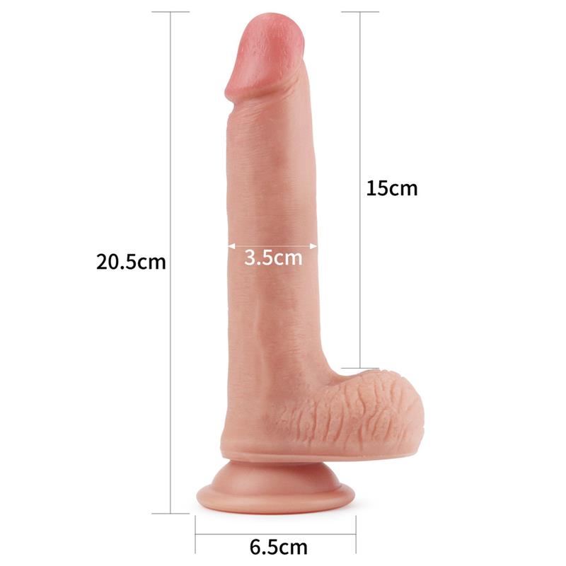 LOVETOY - DILDO NATURE 8 LIQUID SILICONE FLESH
