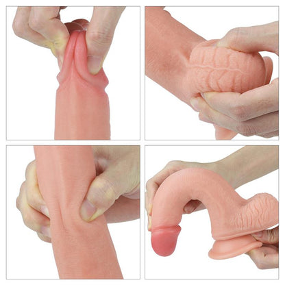 LOVETOY - DILDO NATURE 8 LIQUID SILICONE FLESH