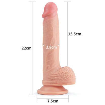 LOVETOY - DILDO NATURE 8.5 LIQUID SILICONE FLESH