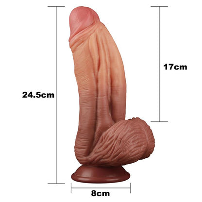 LOVETOY - DILDO NATURE KING 10 DUAL LAYER