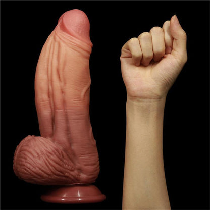 LOVETOY - DILDO NATURE KING 10 DUAL LAYER