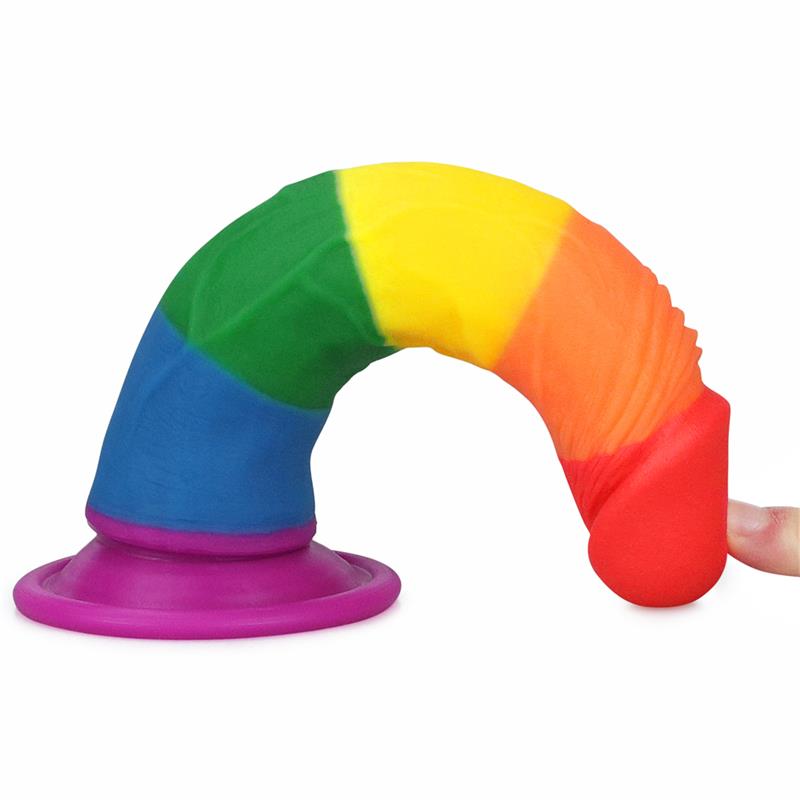 LOVETOY - DILDO PRIDER 7 LIQUID SILICONE LGBT