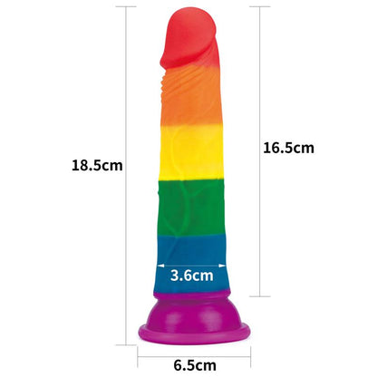 LOVETOY - DILDO PRIDER 7 LIQUID SILICONE LGBT
