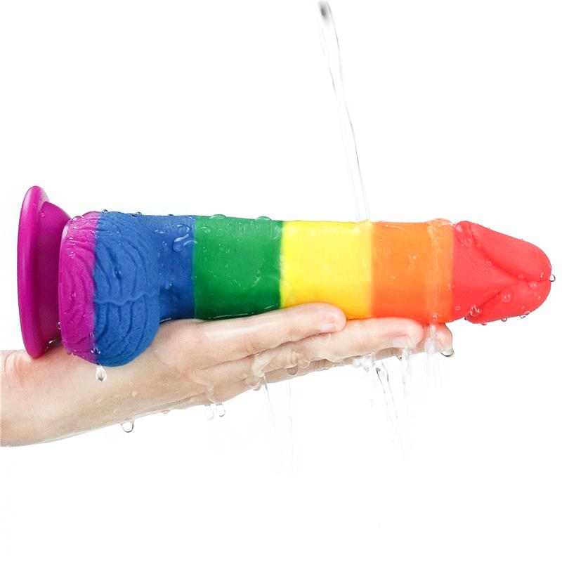 LOVETOY - DILDO PRIDER 7.5 LIQUID SILICONE LGBT