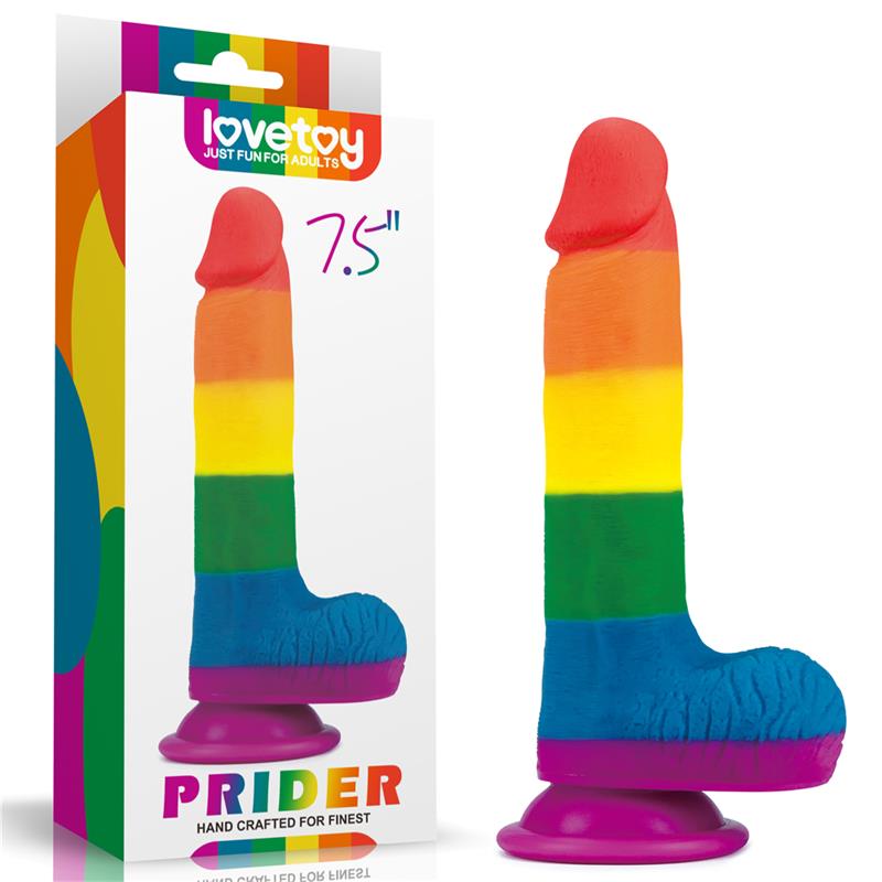 LOVETOY - DILDO PRIDER 7.5 LIQUID SILICONE LGBT