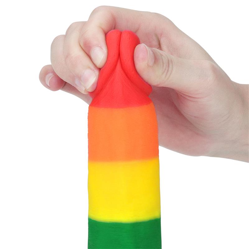 LOVETOY - DILDO PRIDER 7.5 LIQUID SILICONE LGBT